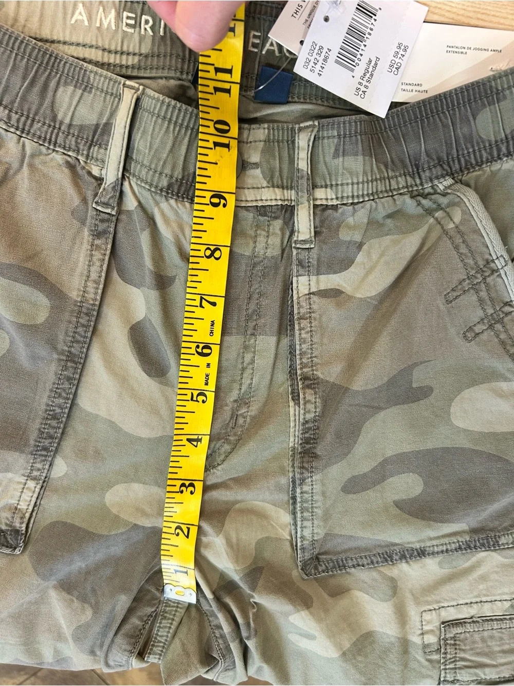 American Eagle Outfitters Olive Green Camo Joggers - Picture 8 of 9